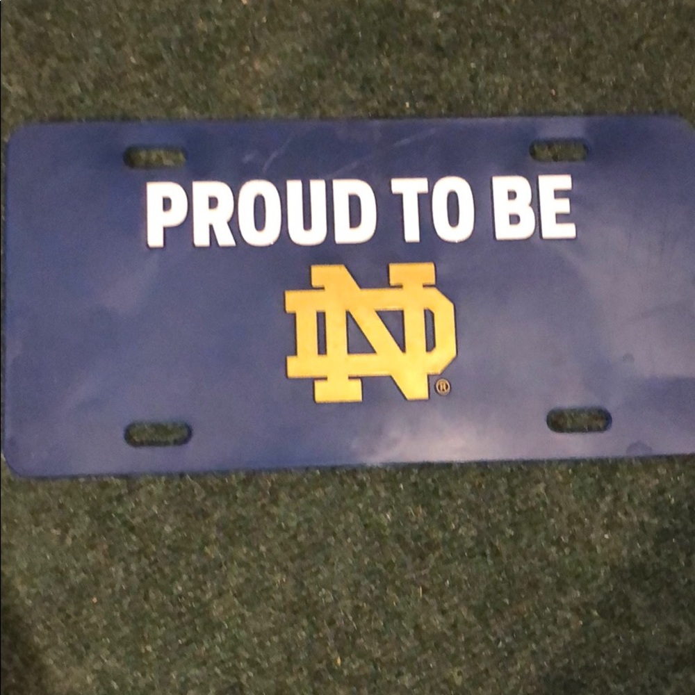 Notre Dame  license plate
